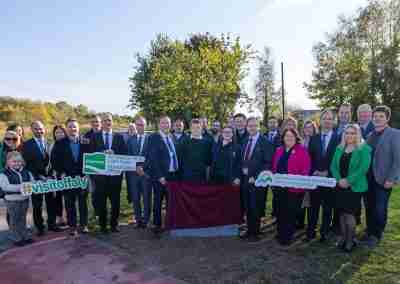 Group of people for officla opening of the Offaly section of Grand Canal.