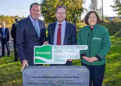 James Lawless at the opening of the Offaly seciton of the Grand Canal Greenway